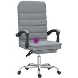 Masažni uredski naslonjač od tkanine svjetlosivi | shoptok.hr