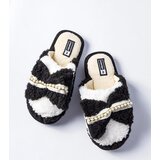 Gemre Black and white slippers with a bow | shoptok.hr