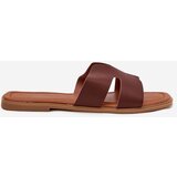 Boto Women's Flat Sandals With Cutouts Dark Brown Salyra | Shoptok.si
