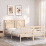 vidaXL Okvir kreveta s uzglavljem 120 x 200 cm od masivnog drva | shoptok.hr