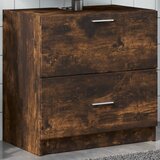 vidaXL Omarica za umivalnik dimljen hrast 59x37x59 cm inženirski les Cene