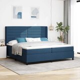  LED Box Spring Krevet s madracem Plava 200 x 200 cm tkanina | shoptok.hr