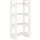 vidaXL knjižna omara/pregrada bela 60x35x125 cm trden les | Shoptok.si