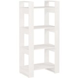 vidaXL Ormarić za knjige / pregrada bijeli 60x35x125 cm masivno drvo | shoptok.hr