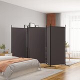 vidaXL Sobna pregrada s 5 panela smeđa 433x180 cm od tkanine Cijene