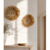 Wallxpert set 2 boho zidna ukrasa od rafije DB0014, sa drvenim perlama, 30 i 20 cm | Eponuda.com