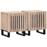  Noćni ormarići 2 kom 40x34x46 cm masivno izbijeljeno drvo manga Cijene