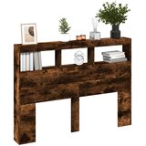 Ormarić za uzglavlje LED boja dimljenog hrasta 140x17x102 cm | Eponuda.com