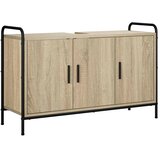  Set ormarića za kupaonicu 4 kom. Hrast sonoma - Hrast sonoma Ormar ispod sudopera (3 vrata) + viseći ormar + kupaonski ormar (vi | shoptok.hr