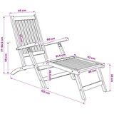 PREKLOPNA palubna stolica 2 pcs Prirodna Čvrsto teak drvo | shoptok.hr