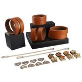 LOCKINK - Ankle and Wrist Cuffs Set - brown Cene
