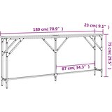  Konzolni stol boja hrasta 180x23x75 cm od konstruiranog drva | shoptok.hr