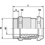  Kabelska uvodnica M20 mesing prirodne boje LappKabel SKINDICHT SHV-M-VITON 20X1,5/11/9 25 kom. Cijene