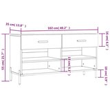 vidaXL Klupa za cipele siva boja betona 102x35x55 cm konstruirano drvo | shoptok.hr