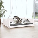 Krevet za pse bijeli 105,5x75,5x28 cm od masivne borovine | Eponuda.ba