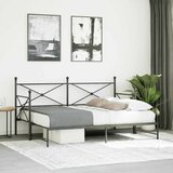 Krevet na rasklapanje bez madraca crni 90x190 cm čelik | Eponuda.com