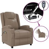 vidaXL Električni masažni stol kapučino umetno usnje, (20939668) | Shoptok.si