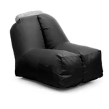 Blumfeldt Airchair, napihljiv naslonjač, 80 x 80 x 100 cm, nahrbtnik, pralen, poliester, črna barva