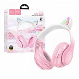 hoco. W42 Mačje uši, trešnjin cvijet, bežične stereo slušalice, Bluetooth v5.3, 400mAh | Eponuda.ba