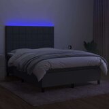  Box spring s madracem LED tamnosivi 140x190 cm tkanina | shoptok.hr