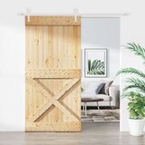  Klizna vrata s priborom za montažu 100x210 cm masivna borovina | shoptok.hr