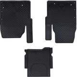  Auto tepih 3 pcs Crna prikladno za TRANSIT CUSTOM 2023- Guma | shoptok.hr