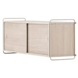 Venture Home zidna polica s ormarićem Paris 35 &amp;times; 48 &amp;times; 122 cm, izbijeljena (whitewash) Slike