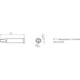 Weller Spajkalna konica v obliki dleta XT-C velikost konice 3.2 mm vsebuje 1 kos, (20394364) | Shoptok.si