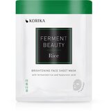 KORIKA FermentBeauty Brightening Face Sheet Mask with Fermented Rice and Hyaluronic Acid posvjetljujuća sheet maska s fermentiranom rižom i hijalurons | shoptok.hr
