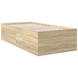 vidaXL Okvir za krevet boja hrasta 75x190 cm od konstruiranog drva | shoptok.hr