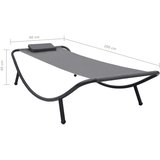  Vrtni ležaj sivi 200 x 90 cm čelični | shoptok.hr