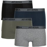 Athena Boksarice BASIC COTON Pack de 4 Črna | Shoptok.si