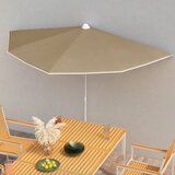 vidaXL Vrtni polovični senčnik 180x90 cm taupe, (20965826) Cene
