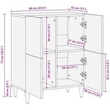 vidaXL Strani šal Svetlo rjava 33.5 x 60 x 75 cm | Shoptok.si