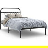 vidaXL Metalni okvir za krevet s uzglavljem crni 100x200 cm | shoptok.hr