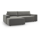 Micadoni Svetlo siva raztegljiva kotna sedežna garnitura iz tkanine bouclé (levi kot) Jodie – Home | Shoptok.si