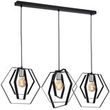  Luster na sajli HEXAGON 3xE27/60W/230V crna/hrom | Eponuda.com