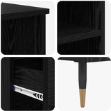 vidaXL Highboard Crni hrast 40 x 36 x 110 cm Konstruirano drvo | shoptok.hr