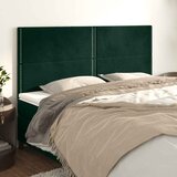  Uzglavlje tamnozeleno 200x5x118/128 cm baršunasto | shoptok.hr