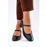 Boto Lacquered Pumps With Strap And Buckle Black Savilae | Shoptok.si