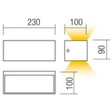  Redo 90154 - Spoljašnja zidna LED svetiljka LAMPRIS LED/12W/230V IP65 | Eponuda.com