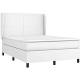  Box spring postelja z vzmetnico bel 140x200 cm umetno usnje, (20901078) | Shoptok.si