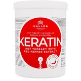 Kallos Cosmetics keratin hot therapy with red pepper extract maska za kosu svi tipovi kose 1000 ml za ženske