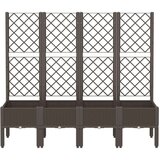  Cvetlično korito z oporno mrežo rjavo 160x40x142 cm PP | Shoptok.si