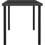  Vrtni blagovaonski stol crni 140 x 70 x 73 cm od poliratana | shoptok.hr