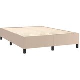  Krevet box spring madrac LED cappuccino 140x200cm umjetna koža | shoptok.hr