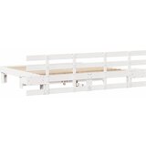  Krevetna konstrukcija Bijelo 180 x 200 cm Čvrsto borovo drvo | shoptok.hr