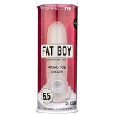 PerfectFIT Fat Boy Micro Ribbed - ovojnica penisa (15 cm) - mliječno bijela | shoptok.hr