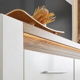 Mömax tv-element leonardo, bela, barva hrasta, led | Shoptok.si