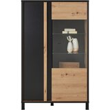 Mömax Vitrina Hayato, Črna, Barva Hrasta | Shoptok.si